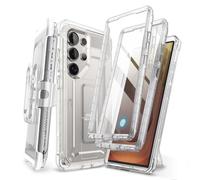 SupCase Funda para Samsung Galaxy S25Ultra 2025 [UB Pro] [Dos Marcos Frontales] con Soporte Kickstand Golpes Parachoques Estuche Protege Phone Case y Protector de Pantalla para S25Ultra (Clear)