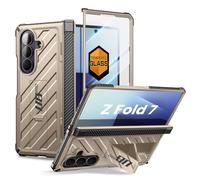 SUPCASE Funda para Samsung Galaxy Z Fold 7 con Soporte para Bolígrafo S [UB Pro] con Protector de Pantalla de Vidrio Templado Integrado y Soporte Protección de Grado Militar Case (Deser)