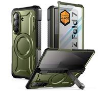 SUPCASE Funda para Samsung Galaxy ZFold 7 [UBGrip] con Soporte para Bocina y Protector Pantalla de Vidrio Templado Integrado [Protección de Bisagras] MagSafe Compatible Case (Verde)