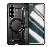 SUPCASE Funda para Samsung Galaxy ZFold 7 [UBGrip] con Soporte para Bocina y Protector Pantalla de Vidrio Templado Integrado [Protección de Bisagras] MagSafe Compatible Case (Negro)