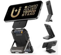 SUPCASE para Hombre Cartera Magnética con Soporte Magnético MagSafe [Capacidad para 5 Tarjetas] [Soporte Ajustable] [Bloqueo RFID] Soporte para Teléfono y Tarjetero para iPhone 16/15/14/13/12 -Negro