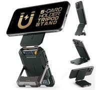 SUPCASE para Hombre Cartera Magnética con Soporte Magnético MagSafe [Capacidad para 5 Tarjetas] [Soporte Ajustable] [Bloqueo RFID] Soporte para Teléfono y Tarjetero para iPhone 17/16/15/14/13 - Verde