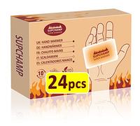 Supchamp Calentadores de Manos, 24 PCS Calentadores Desechables de Bolsillo para Manos, hasta 10 Horas de Calor, Almohadillas de Calor de Manos, para Actividades al Aire Libre en Invierno