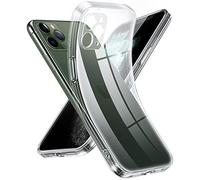 Supdeal Transparente Crystal Funda para iPhone 11 Pro, Case Silicona Anti Amarillo Carcasa Bumper Militar Antigolpes Capa Protector Cámara Estuche Ligera Ultra Fina Slim, 6,5", Transparente