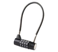 Supecesorio Candado de cable de acero con 4 dígitos, combinación de números, cuerda de alambre de 175 mm, impermeable y antirrobo, para bicicleta, equipaje, taquillas, maletín de herramientas y