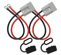 Supecesorio Conector de batería 50 A 600 V 10 AWG con junta tórica de 30 cm cable de conexión de batería, 2 paquetes de conectores de batería, enchufe para cabrestantes de remolque, para caravanas