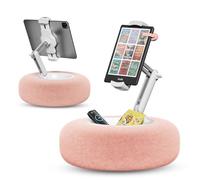 SupeDesk Soporte de Almohada para Tableta para Leer, Soporte de Almohada Ajustable para Regazo con Cuenco Desmontable, se Adapta a Kindle/teléfonos/tabletas de 4.7 a 13.8 Pulgadas, Ver Videos