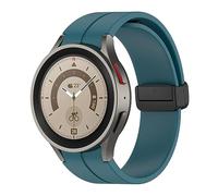 SUPENG Correa Compatible con Samsung Watch 4/5 40 44mm Watch 5 Pro 45mm Banda Hebilla Magnética de Silicona Compatible con Galaxy Watch 4 Classic 42 46mm(Dark blue,Galaxy watch 4 40mm)