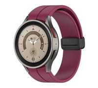 SUPENG Correa Compatible con Samsung Watch 4/5 40 44mm Watch 5 Pro 45mm Banda Hebilla Magnética de Silicona Compatible con Galaxy Watch 4 Classic 42 46mm(Wine red,Galaxy watch 4 44mm)