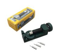 SUPENG Kit de herramientas de reparación for quitar pasadores de correa de reloj compatible con relojeros con paquete de 3 pasadores adicionales, juego de barra de resorte de repuesto(Verde)