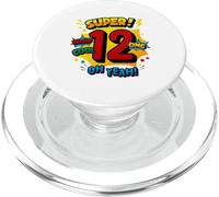 Super 12 cumpleaños, cómic, Arte Pop, guau, Genial, Dios mío, oh, sí, niños PopSockets PopGrip para MagSafe