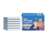 Super Absorbent Dog Diapers, 10-Pack Leakproof Elastic Pet Wraps, Soft and Comfortable, for Travel, Indoor Use, Recovery, and Accident Prevention, 15.35x11.42x0.39in