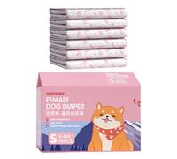 Super Absorbent Dog Diapers, 10-Pack Leakproof Elastic Pet Wraps, Soft and Comfortable, for Travel, Indoor Use, Recovery, and Accident Prevention, 15.35x11.42x0.39in