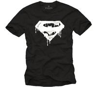 Super Bad Man Nerd T Shirt Hero Men Print Geek Movie tee Shirt For Men Shirt Black XL