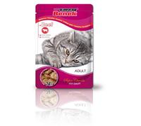 SUPER BENEK Adult: bolsita para gatos con trozos de ternera, 100 g