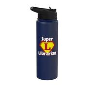 Super Bibliotecario | Linda Biblioteca Stainless Steel Insulated Water Bottle