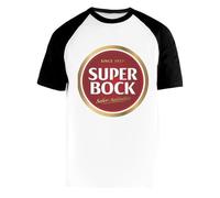 Super Bock Since 1927 Logo Camiseta De Béisbol Blanca para Hombre Mujer Unisex Mangas Cortas Cuello Redondo White Baseball Tshirt Unisex