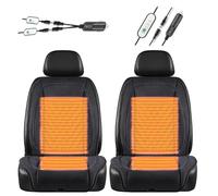 Súper cálido , Cojin Ciatica, Funda de asiento de franela súper cálida,Black-twoseats