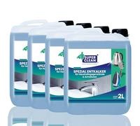 SUPER CLEAN Desincrustante universal líquido | 4 × 2 L | Potente y concentrado | Para hervidores, grifos, duchas, cabezales, baño y cocina | Biodegradable