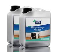 SUPER CLEAN Limpiador de Sistema de Leche Premium, Desincrustante Ácido pH 2.2, Sin Cloro, para Cafeteras y Espumadores, 2 x 2000 ml