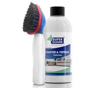 SUPER CLEAN Limpieza profunda de tapicería y alfombras. Limpiador de tapicería concentrado para todo tipo de tapicería, alfombras, asientos de coche, sofá o diván. Contenido: 500ml + cepillo de champú