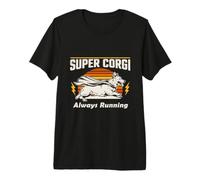 Super Corgi Perro Siempre Corriendo Camiseta Premium