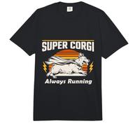 Super Corgi Perro Siempre Corriendo Comfort Colors Adult Heavyweight T-Shirt