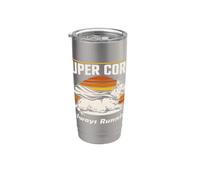Super Corgi perro siempre corriendo Vaso térmico de acero inoxidable de doble pared