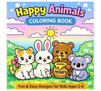 Super Cute Animals Coloring Book: Bold & Easy Coloring Pages for Kids Ages 2-5 | Simple Big Designs for Toddlers & Preschoolers