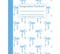 Super Cute Blue Coquette Notebook: Soft Girl Aesthetic Composition Journal for School, College, and Everyday Notes