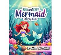 Super Cute Bold and Easy MERMAYD COLORING BOOK