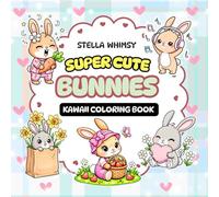 Super Cute Bunnies Kawaii Coloring Book: Cute Bunny Coloring Pages with Simple Large-Print Designs | Kawaii Rabbits, Flowers & Sweet Scenes | Perfect for Relaxation & Stress Relief