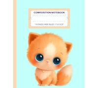 Super Cute Cat Composition Notebook: Super Cute Girly Pastel Blue Aesthetic Wide Ruled Journal; Preppy Y2K Back to School Supplies; Perfect Journaling Gift For Girl, Teen