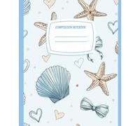 Super Cute Coastal Granddaughter Coquette Aesthetic Pastel Blue & White Bows Wide Ruled Composition Notebook: Girly Journal, Preppy Heart Lover Stuff, ... Perfect Gift for Girls, Teens, Woman