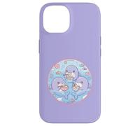 Super Cute Delfines Comiendo Sopa Dumplings Anime Ocean Design Carcasa para iPhone 14