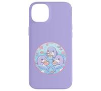 Super Cute Delfines Comiendo Sopa Dumplings Anime Ocean Design Carcasa para iPhone 14 Plus