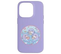 Super Cute Delfines Comiendo Sopa Dumplings Anime Ocean Design Carcasa para iPhone 14 Pro