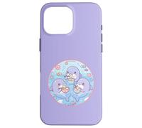 Super Cute Delfines Comiendo Sopa Dumplings Anime Ocean Design Carcasa para iPhone 16 Pro MAX