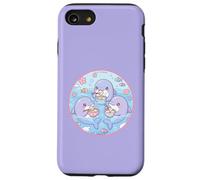 Super Cute Delfines Comiendo Sopa Dumplings Anime Ocean Design Carcasa para iPhone SE (2020) / 7/8