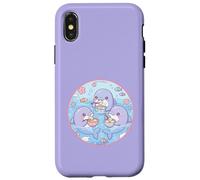 Super Cute Delfines Comiendo Sopa Dumplings Anime Ocean Design Carcasa para iPhone X/XS