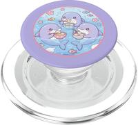 Super Cute Delfines Comiendo Sopa Dumplings Anime Ocean Design PopSockets PopGrip para MagSafe