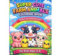 Super Cute Farm Animals Coloring Book: 40 Easy and Adorable Farm Animals for Kids Ages 3-6 | Big Simple Designs for Relaxing and Fun Coloring (Super Cute Coloring Books)