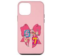 Super Cute Funny Kids Retro Coquette Pink Six Seven Meme Bow Carcasa para iPhone 12 Mini