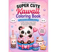 Super Cute Kawaii Coloring Book: Bold and Easy Coloring Pages of Chibi Animals, Sweet Treats, and Cozy Cartoon Characters for Adults, Teens, and Beginners