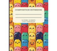 Super Cute Kawaii Composition Notebook: Wide-Ruled, 7.4 x 9.7 in | 130 Pages (65 Sheets) | Adorable Notebook for School, Journaling & Writing Fun | ... School Supplies for Girls, Boys & Teens