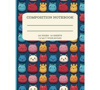 Super Cute Kawaii Composition Notebook: Wide-Ruled, 7.4 x 9.7 in | 130 Pages (65 Sheets) | Adorable Notebook for School, Journaling & Writing Fun | ... School Supplies for Girls, Boys & Teens