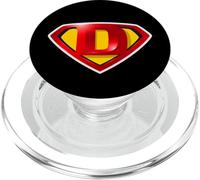 Super D Hero Alphabet Cute Initial Monogram Letter D Logo PopSockets PopGrip para MagSafe