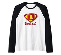 Super Dad Shield tee Shirt, Happy Father's Day, Best Father Camiseta Manga Raglan