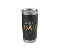 Super Dad Super Hero Dad Happy Father's Day Vintage Vaso térmico de acero inoxidable de doble pared