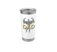 Super Dad Super Hero Dad Happy Father's Day Vintage Vaso térmico de acero inoxidable de doble pared